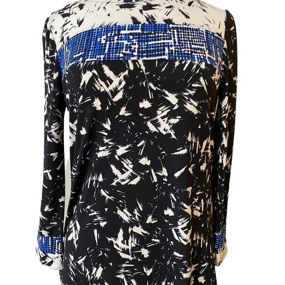 BCBGMaxazria‎ Dress Size Medium Women's Mini Shift Abstract Print Longsleeve - Picture 5 of 8